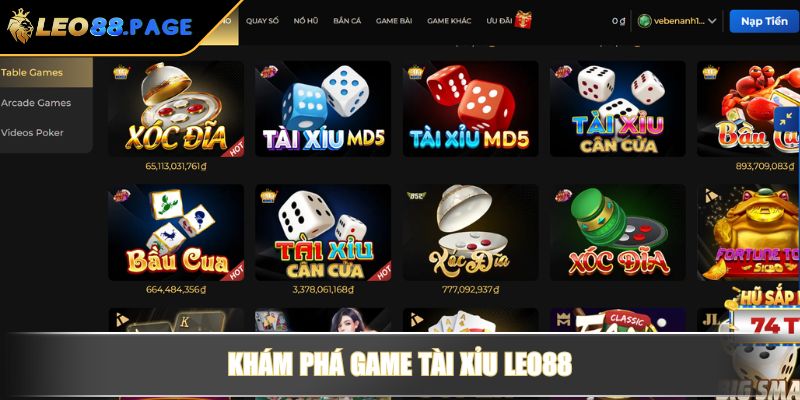 Tài Xỉu LEO88 - Hướng Dẫn Chơi Và Chiến Thuật Tăng Tỷ Lệ Thắng 2 Khám phá game Tài Xỉu LEO88